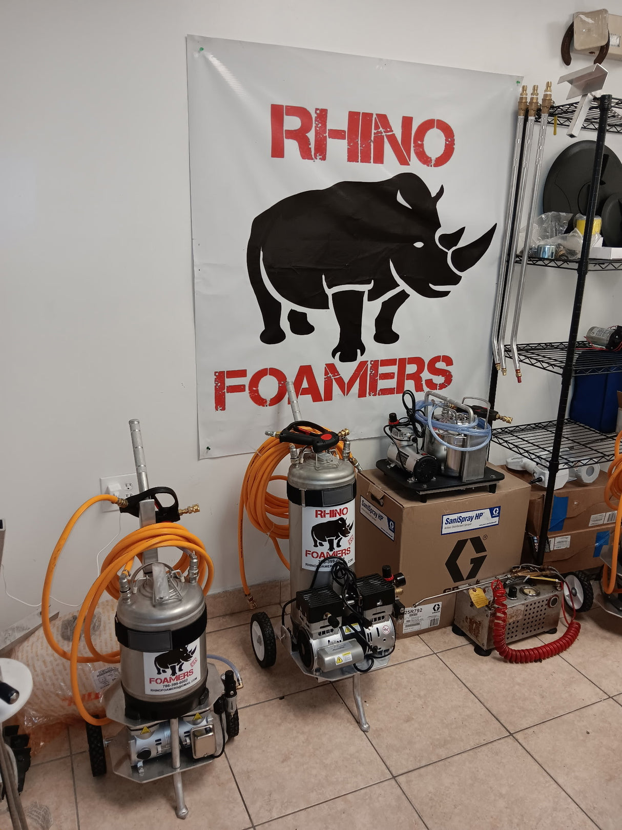 Rhino Foamers Power Cart - Portable Wet & Dry Foam Machine