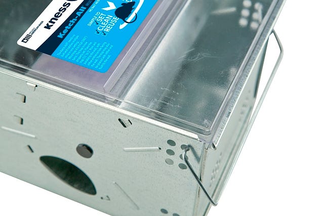 Ketch-All Multiple-Catch Mousetrap with Flexible Clear Lid