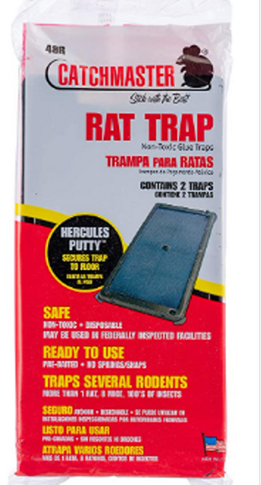 Catchmaster 48R Rat Glue Tray - Black - 48 count