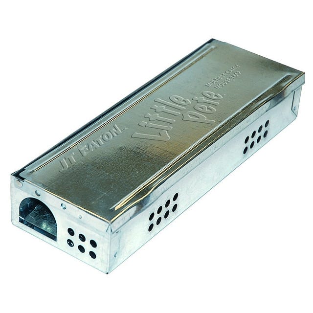 Little Pete Multiple Catch Mouse Trap - Tin Cat with Solid Lid