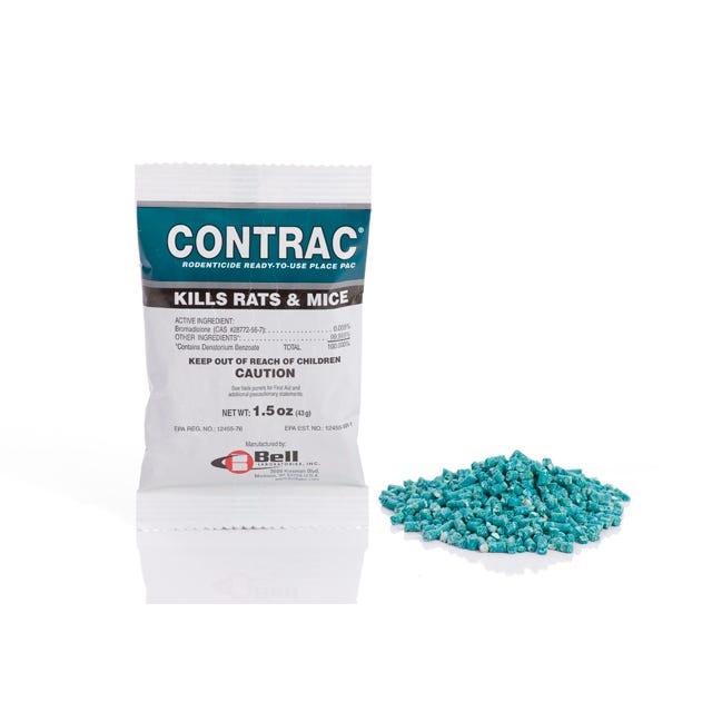 Contrac Rodenticide Place Pacs