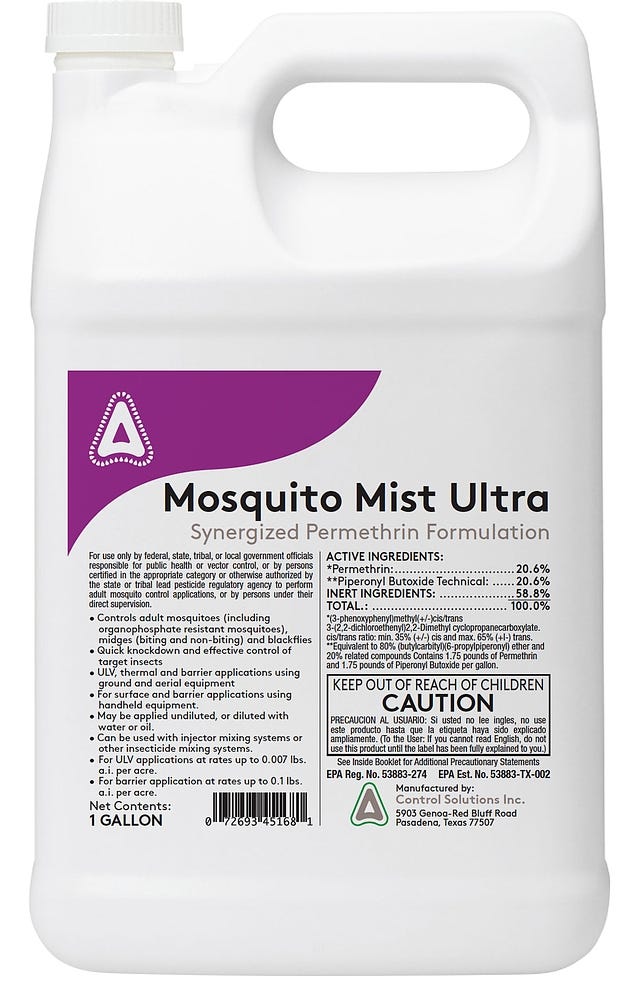 Mosquito Mist Ultra Synergized Permethrin Formulation