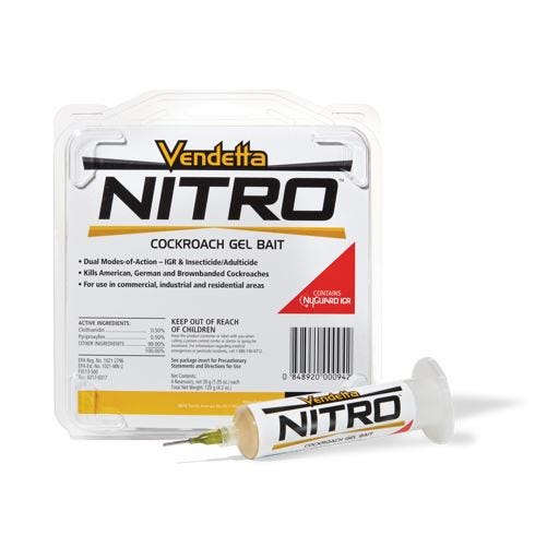 Vendetta Nitro Cockroach Gel Bait - Box of 4 x 30 g Tubes