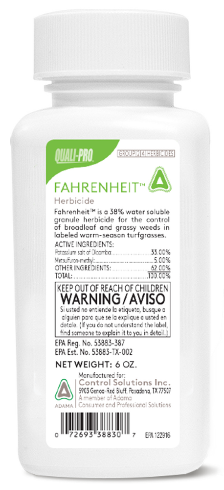Fahrenheit Warm Season Turfgrass Herbicide