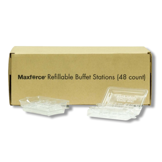Maxforce Refillable Buffet Bait Stations - 48ct