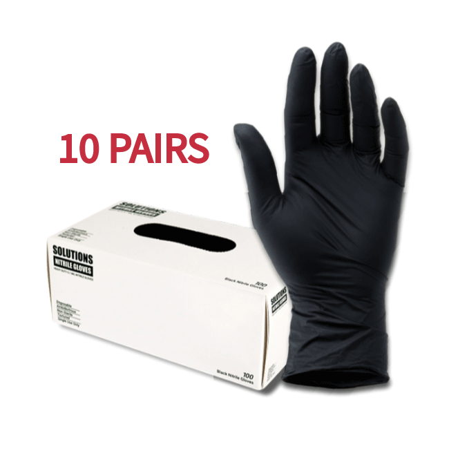 Heavy Duty Black Nitrile Gloves