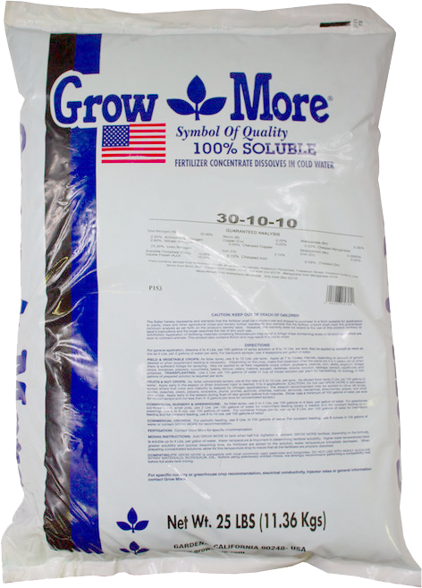 Grow More Water Soluble Foliage Developer 30-10-10 bag