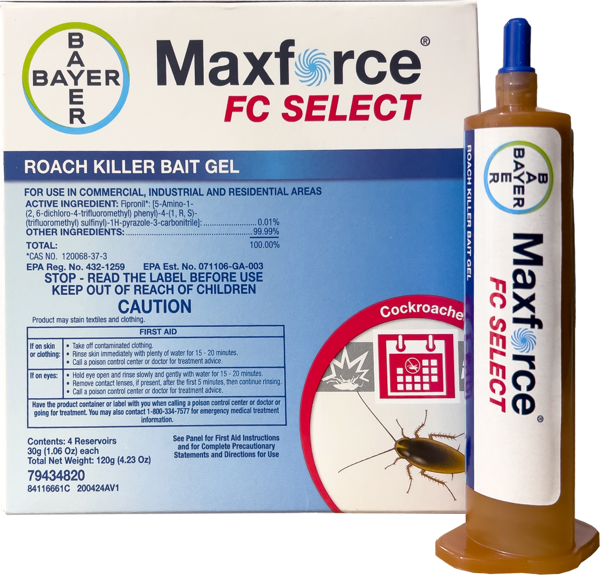 Maxforce FC Select Roach Bait Gel - 4 Tubes