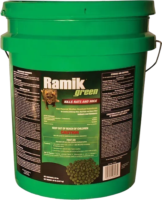 Ramik Green Kills Rats Mice Fish-Flavored Pellets pail