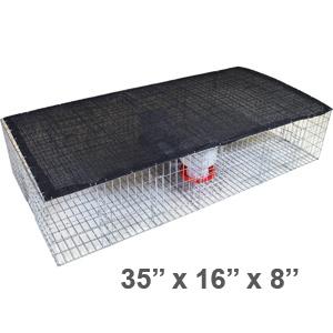 Pigeon Trap with Feeder, Water Container Shade Screen