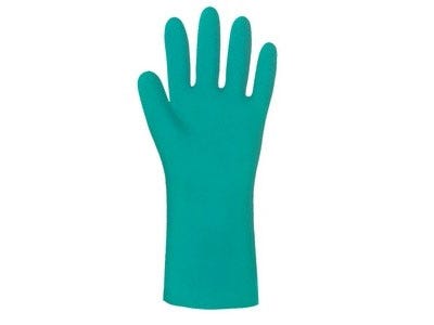 Chemical-Resistant 13'' Unlined Nitrile Gloves - Medium