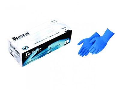 BioSkin Blue High Risk Latex 14 Mil Exam Gloves