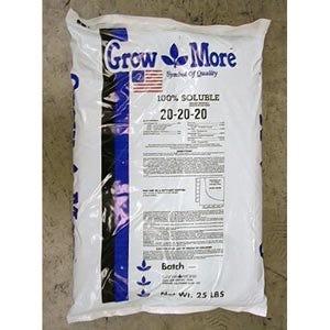 Grow More 20-20-20 Water Soluble General Purpose Fertilizer bag