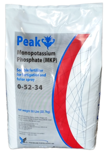 Peak Monopotassium Phosphate (MKP) Fertilizer 0-52-34 - 50lb Bag