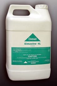 Simazine 4L Herbicide jug