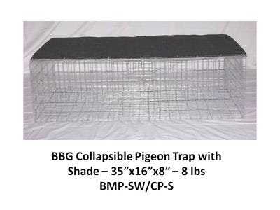 Collapsible Pigeon Trap with Shade