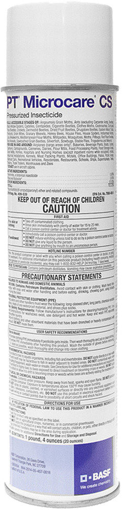 PT Microcare CS Pressurized Insecticide - 14 oz. – Pest Control Superstore