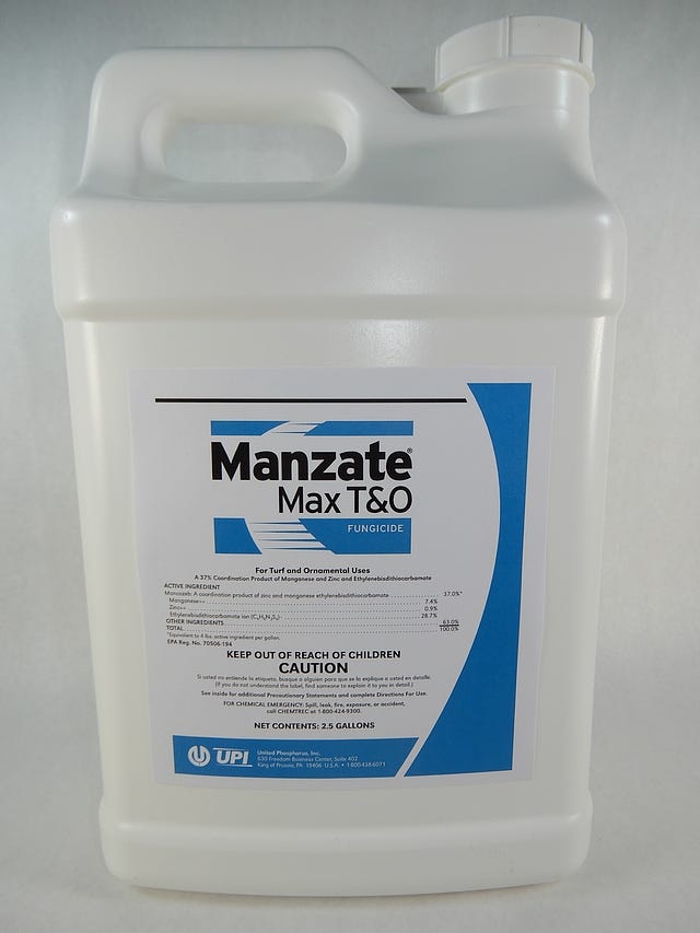 Manzate Max Fungicide jug