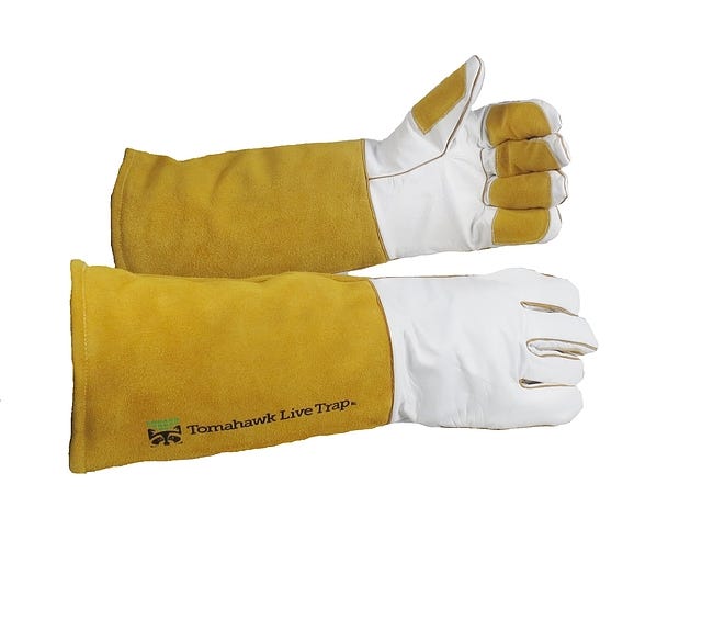 Bite Guard Deluxe 18'' Leather Gloves