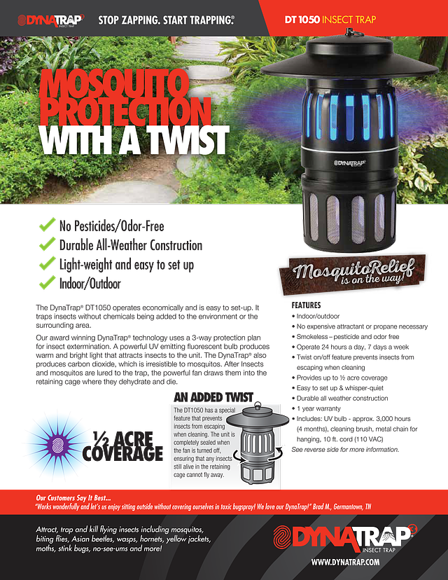 Dynatrap 1/2 Acre Mosquito Trap