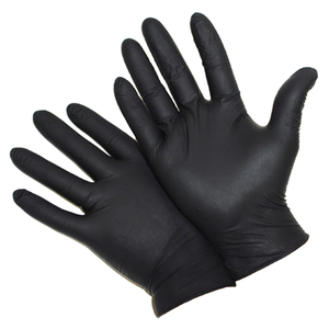 Powder-Free 5 Mil Black Nitrile Gloves