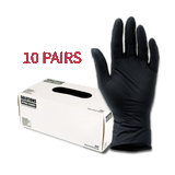 Heavy Duty Black Nitrile Gloves