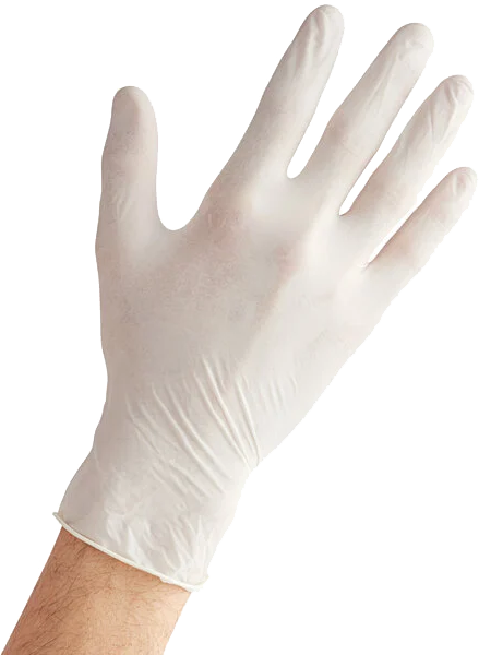 Powder-Free White Disposable Latex Gloves - XL