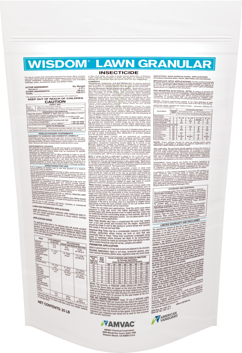 Wisdom Lawn Granular Insecticide – Pest Control Superstore