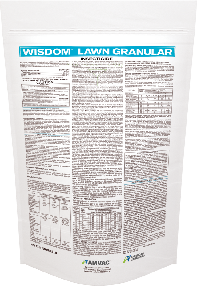 Wisdom Insect Spray Wisdom Lawn Granular Insecticide – Pest Control Superstore
